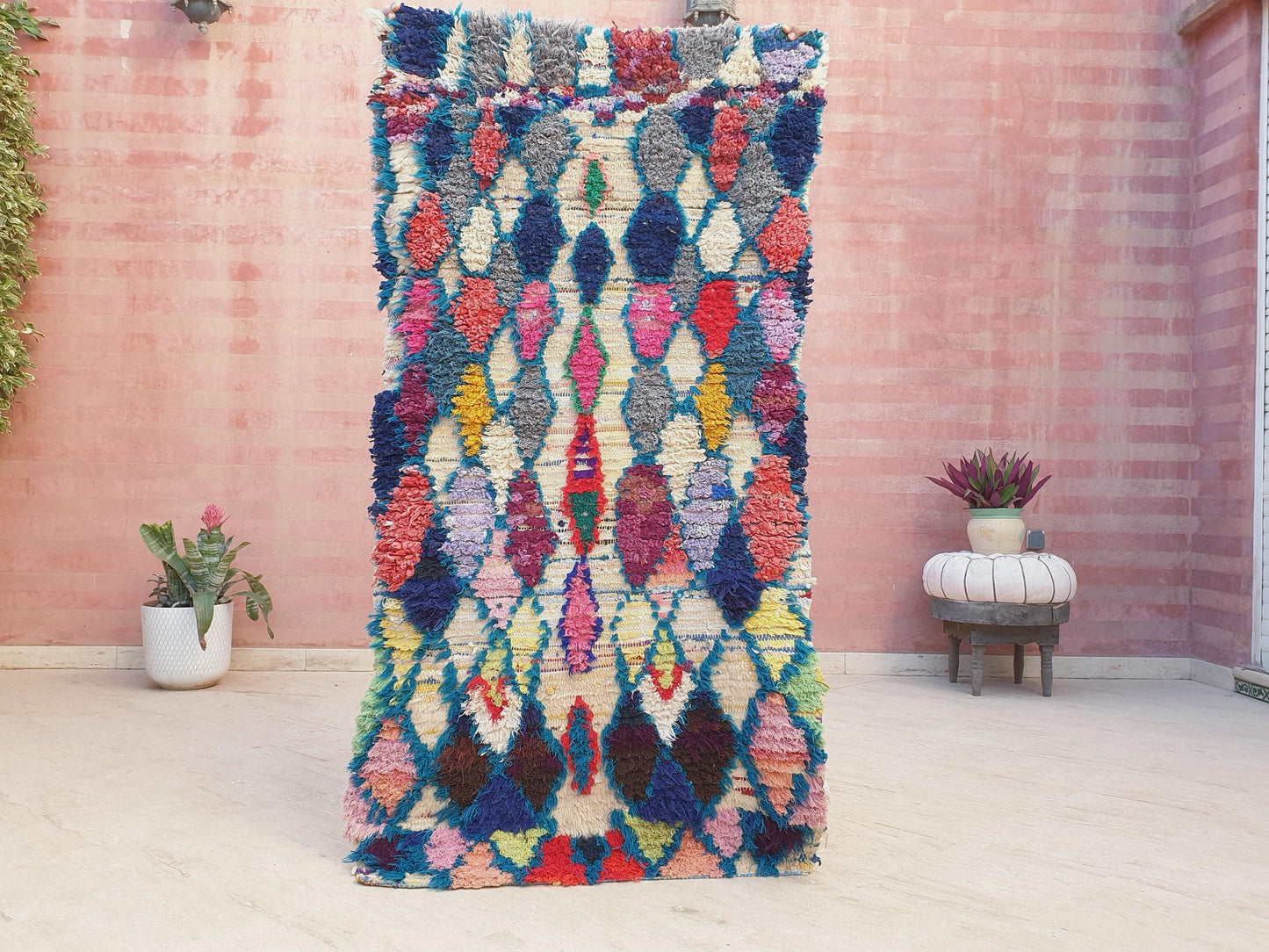 50% OFF CLOSING SALE Vintage Moroccan Rug 3x5.7 Gorgeous Vintage Boujaad Rug | Wool Berber Azilal Rug | Rare Tribal rug | accent rug