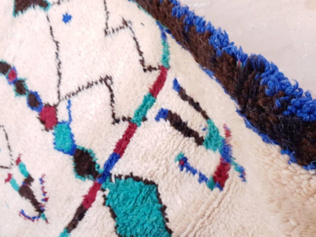 Vintage Moroccan Rug 5x10 Beni ourain rug, Berber rug, bedroom rug, beni Ourain rug, living room rug