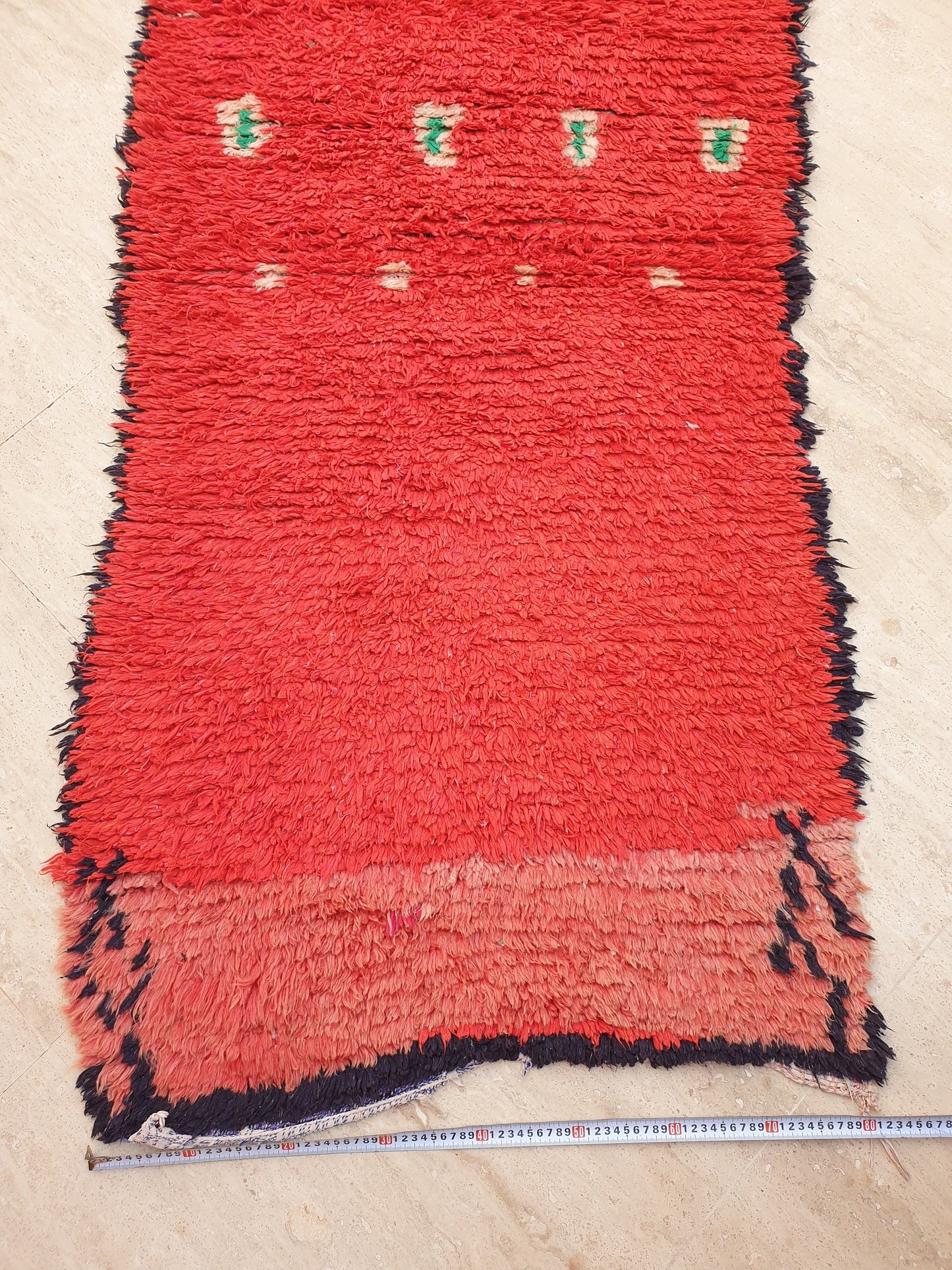 50% OFF CLOSING SALE Vintage Moroccan Rug 3x9.2 Gorgeous Unique Red Boujaad Statement Runner Rug, red living room rug Abstract rug