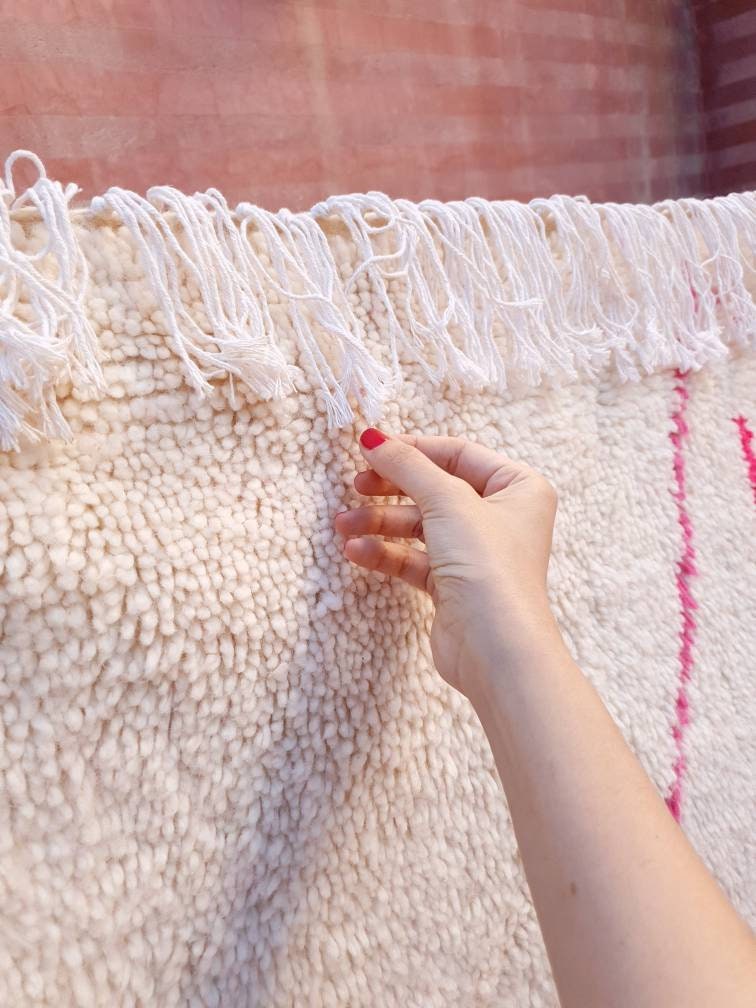 50% CLEARANCE SALE Fine Moroccan Rug 5.5x8.5 Super Pretty Soft Azilal Rug By Me, nursery rug Fushia Hot pink Rug bedroom beni ourain rug