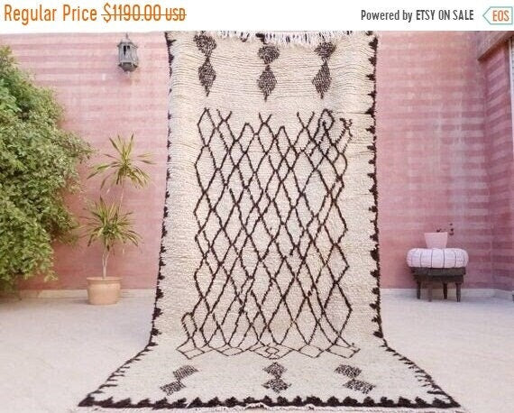 50% OFF CLOSING SALE Vintage Moroccan rug 4.1x8.5 Azilal rug | Precious Vintage berber wool rug | Handmade carpet