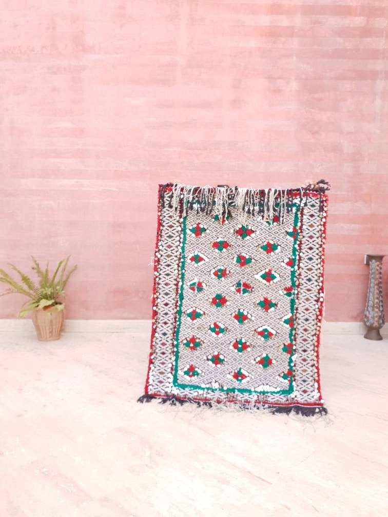 Wedding blanket, One-of-a-kind  Antique Moroccan Wall rug with sequins bedroom rug bedside rug wall rug art rug antique rug morrocan rug