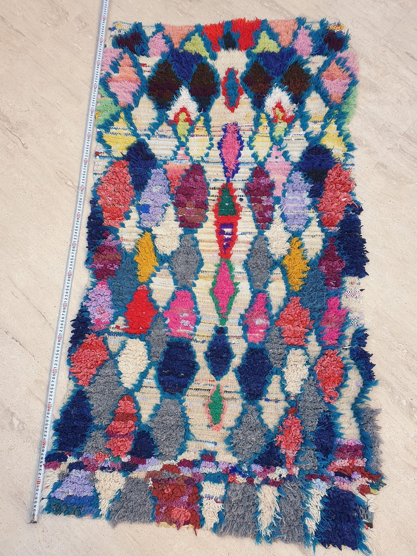 50% OFF CLOSING SALE Vintage Moroccan Rug 3x5.7 Gorgeous Vintage Boujaad Rug | Wool Berber Azilal Rug | Rare Tribal rug | accent rug