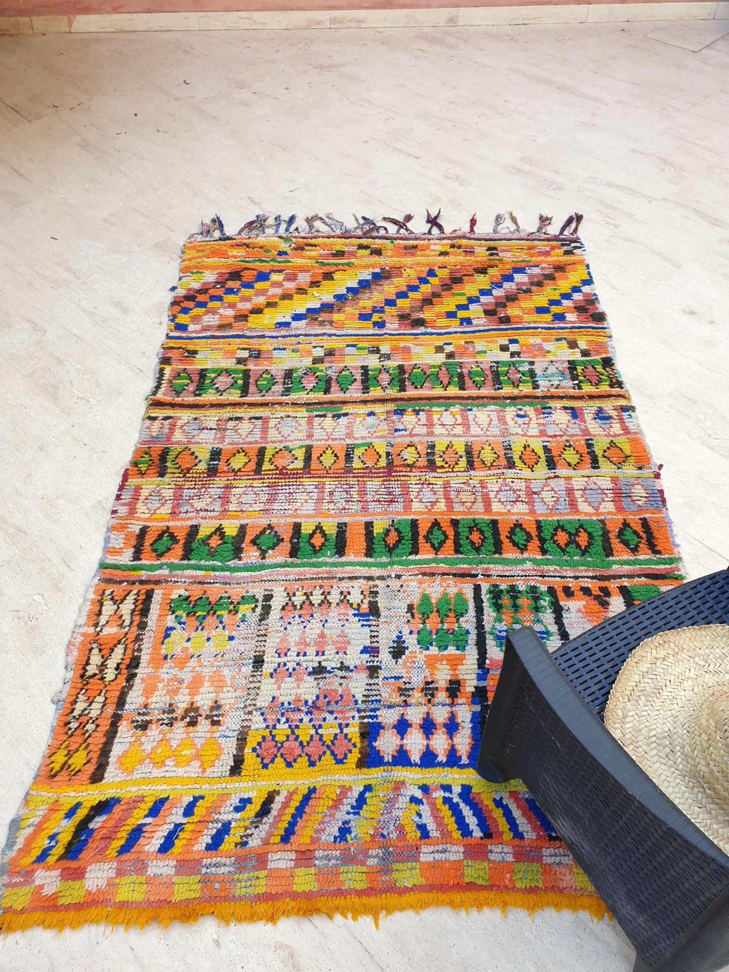 50% OFF CLOSING SALE Vintage Moroccan Rug 5x7.5 Gorgeous Midcentuy Rug | Vintage Boujaad Rug | Boujad Rug | Bedroom rug