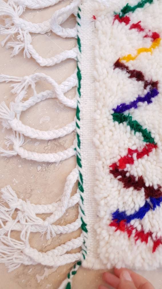 Moroccan rug, Azilal rug "Candy Castle" Colorful Rug Berber wool rug, bedroom rug living room rug nursery bedside children rug