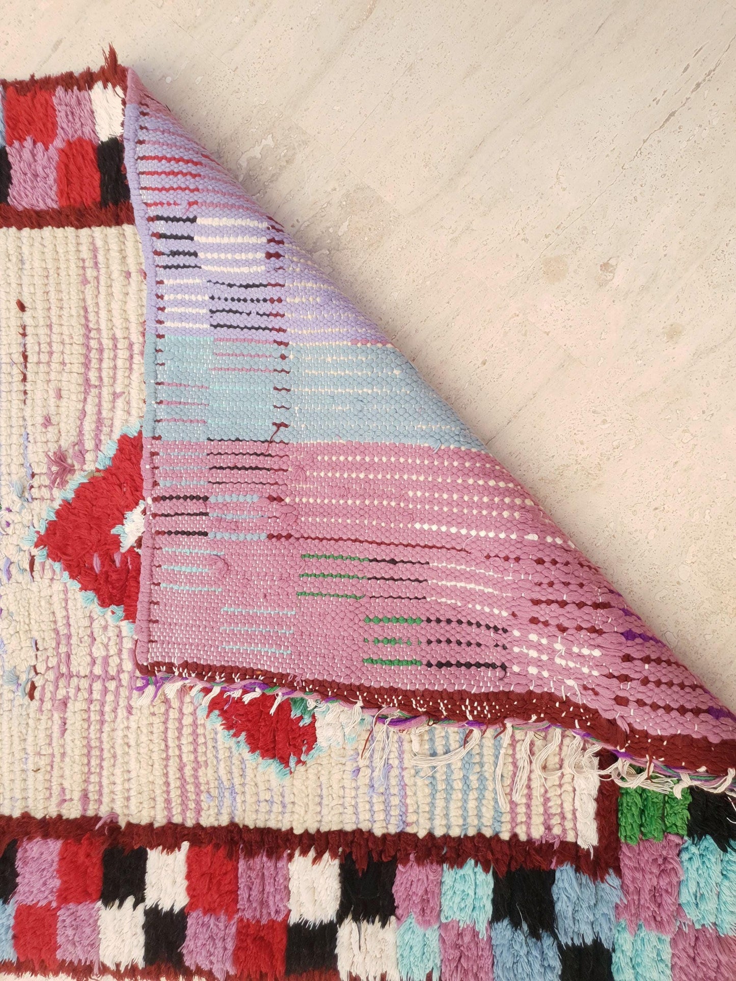 Vintage Moroccan Rug, 3.3x7.6 gray runner rug morrocan rug beni ourain rug, grey boujaad rug bedroom rug living room rug boucherouite rug