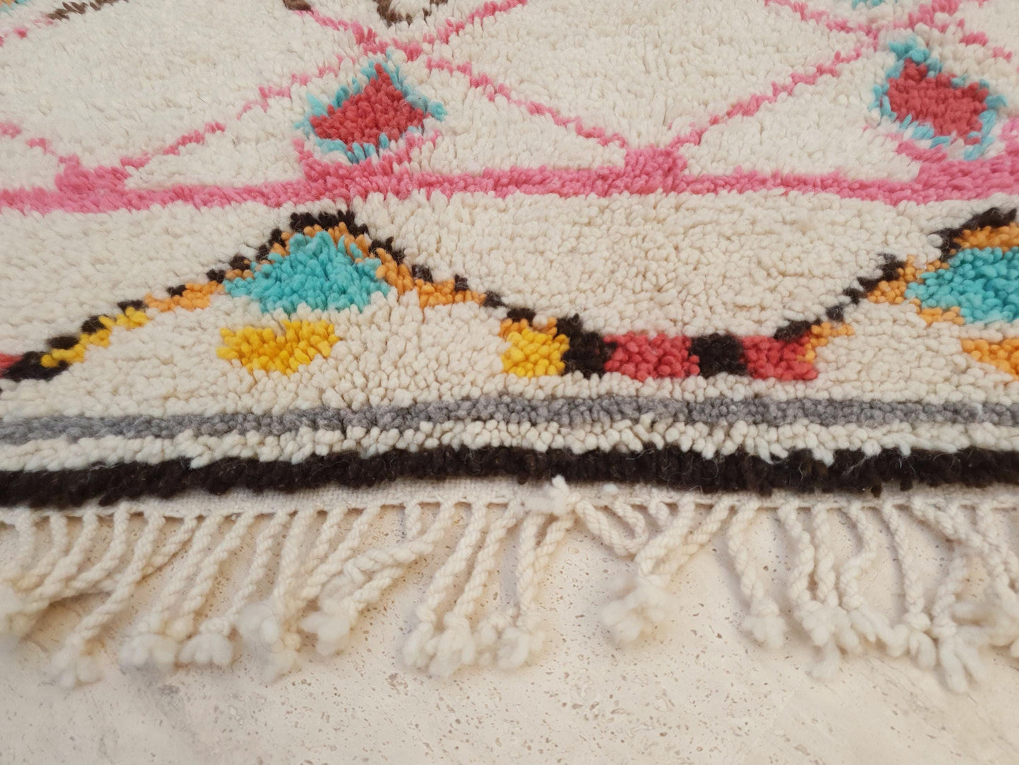 Gorgeous Moroccan Rug Finest Soft Moroccan Rug by ME 5.3x7.3 Berber Azilal Rug, beni ourain rug, Nursery rug