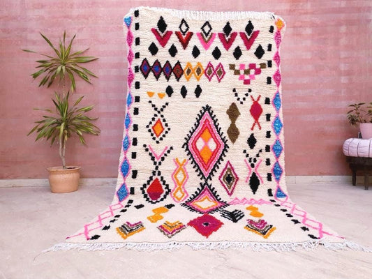 Fine Moroccan rug, Soft Original Artist rug BY ME, Azilal rug Designer rug Berber colorful rug morrocan rug Bedroom rug living room rug
