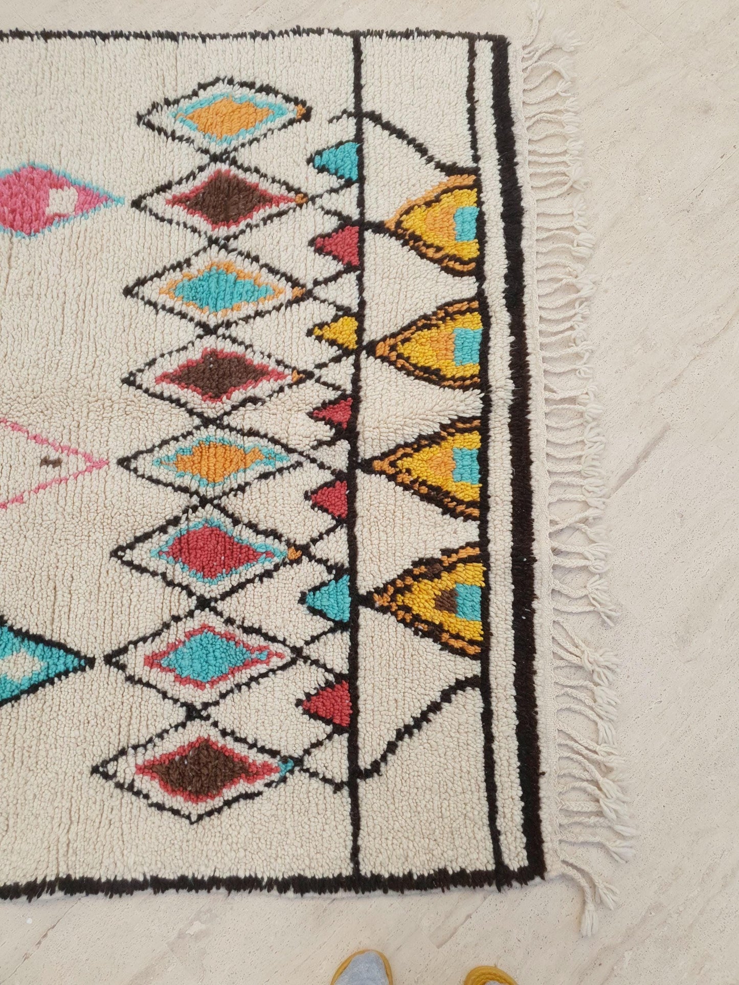 Gorgeous Moroccan Rug Finest Soft Moroccan Rug by ME 5.3x7.3 Berber Azilal Rug, beni ourain rug, Nursery rug