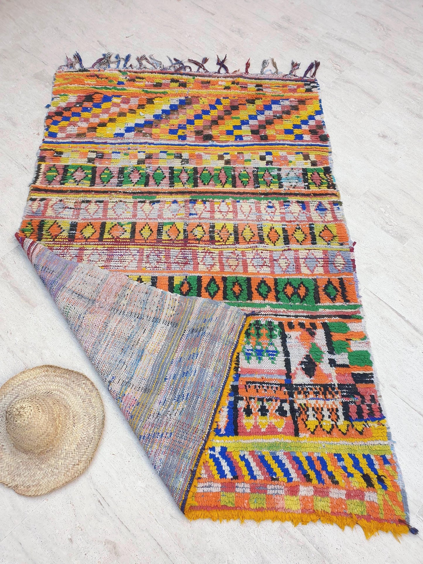 50% OFF CLOSING SALE Vintage Moroccan Rug 5x7.5 Gorgeous Midcentuy Rug | Vintage Boujaad Rug | Boujad Rug | Bedroom rug