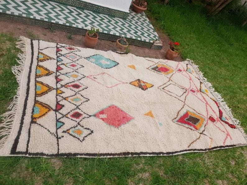Softest Moroccan rug,Fine  Designer Azilal rug Amazing Authentic Berber morrocan rug Colorful rug bedroom rug nursery rug