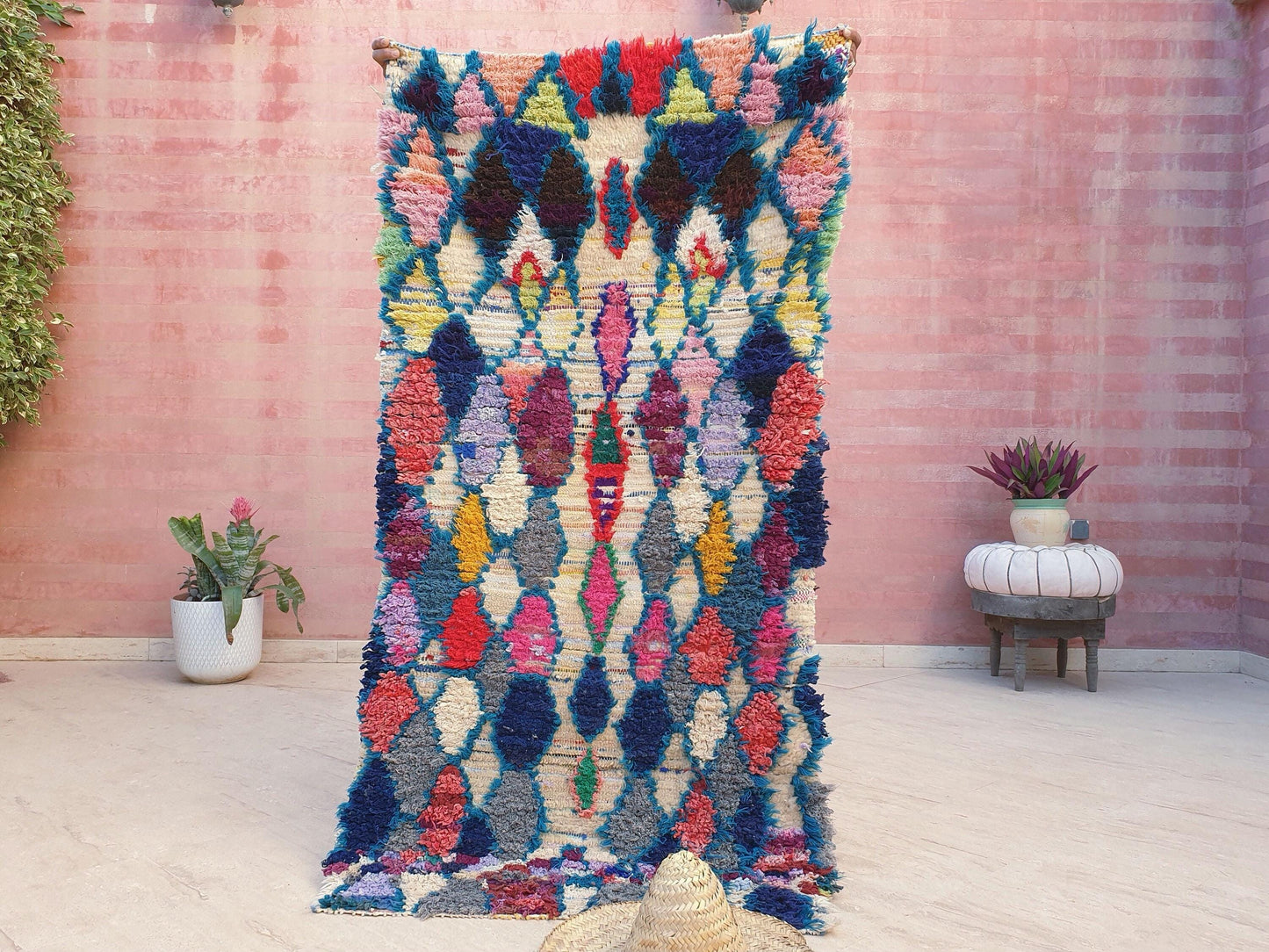 50% OFF CLOSING SALE Vintage Moroccan Rug 3x5.7 Gorgeous Vintage Boujaad Rug | Wool Berber Azilal Rug | Rare Tribal rug | accent rug