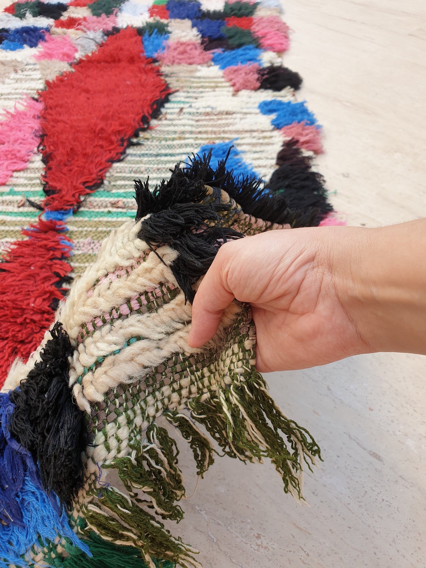 Vintage Moroccan Rug 2.5x5.4 Boucherouite Berber Rug, living room rug, rare morrocan rug bedroom rug accent rug