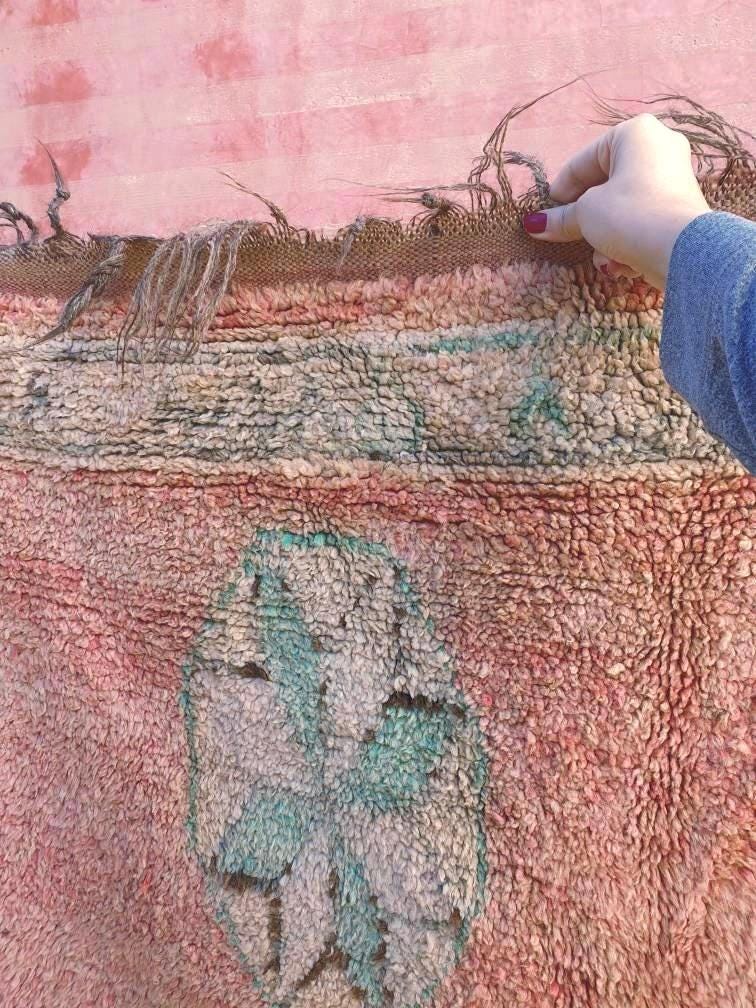 50% OFF CLOSING SALE Gorgeous Vintage Moroccan Rug 5.2x11.3 marvelous pastels beige teal rug Boujaad rug large berber peach boujad rug