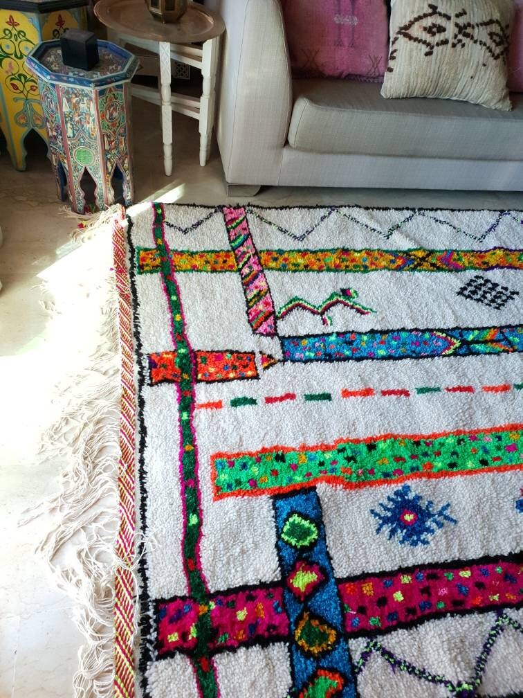 50% OFF CLOSING SALE Fine Moroccan Rug 5x9 Authentic Beni Ourain Rug, Unique Berber handmade rug  living room rug bedroom rug nursery rug