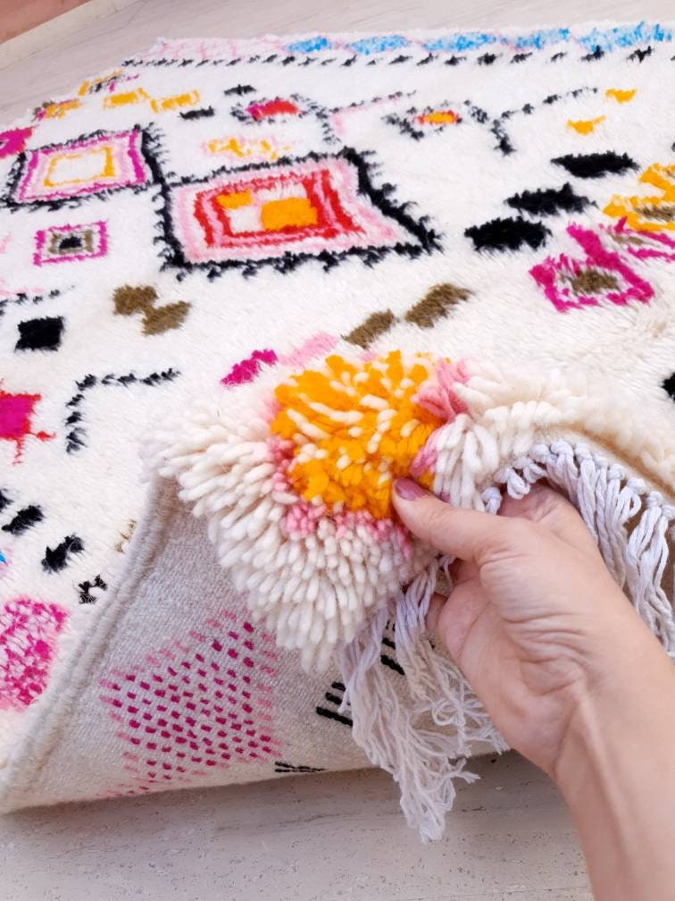 Fine Moroccan rug, 5x8.5 Original Artist rug BY ME, Azilal rug Designer rug Berber colorful rug morrocan rug Bedroom rug living room rug