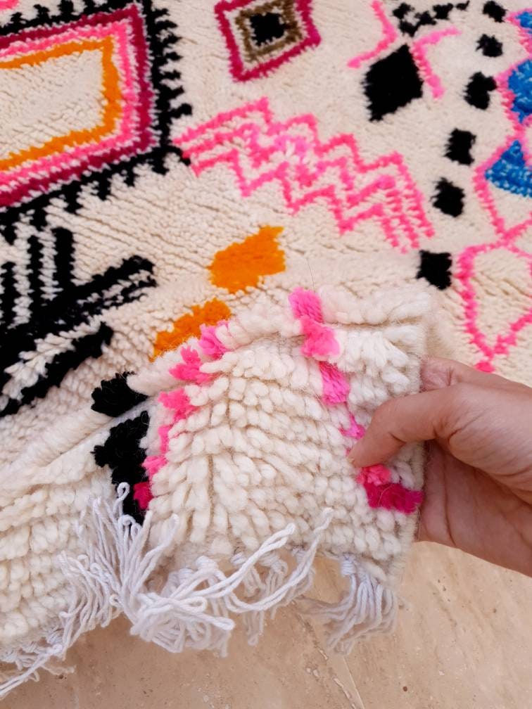 Fine Moroccan rug, Soft Original Artist rug BY ME, Azilal rug Designer rug Berber colorful rug morrocan rug Bedroom rug living room rug