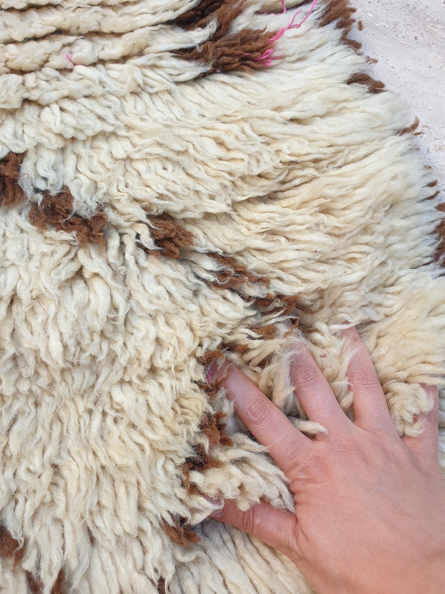 Vintage Moroccan rug 2.2x5 Gorgeous offwhite Beige  rug | Unique Authentic vintage azilal  rug boujaad rug