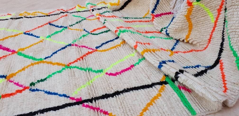 50% OFF CLOSING SALE Authentic Moroccan Rug 5x8 Fine Berber Azilal Rug unique Authentic Moroccan Wool rug soft bedroom rug living rug