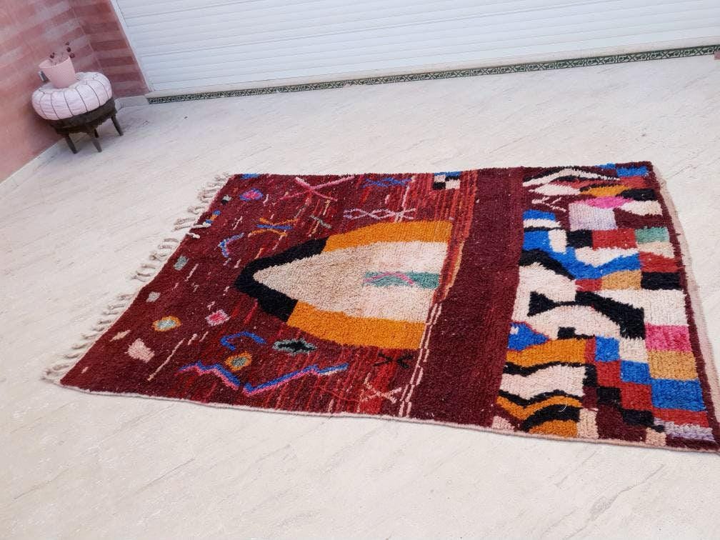 50% OFF CLOSING SALE Gorgeous Moroccan Rug "Refuge" 5.7x8.4 Boujaad rug  Handmade Berber Rug, beni ourain rug Super Pretty Wool rug